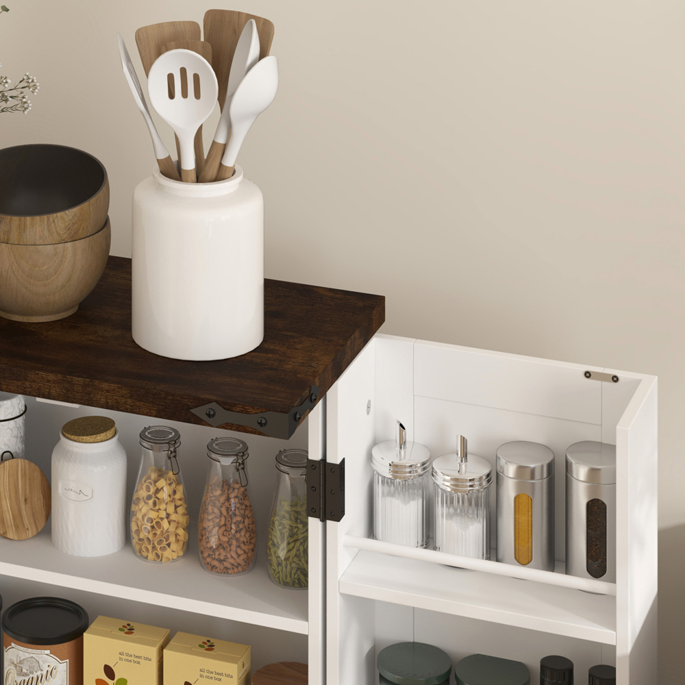 Portland 2 Door White Kitchen Cabinet with Adjustable Shelves Image 8