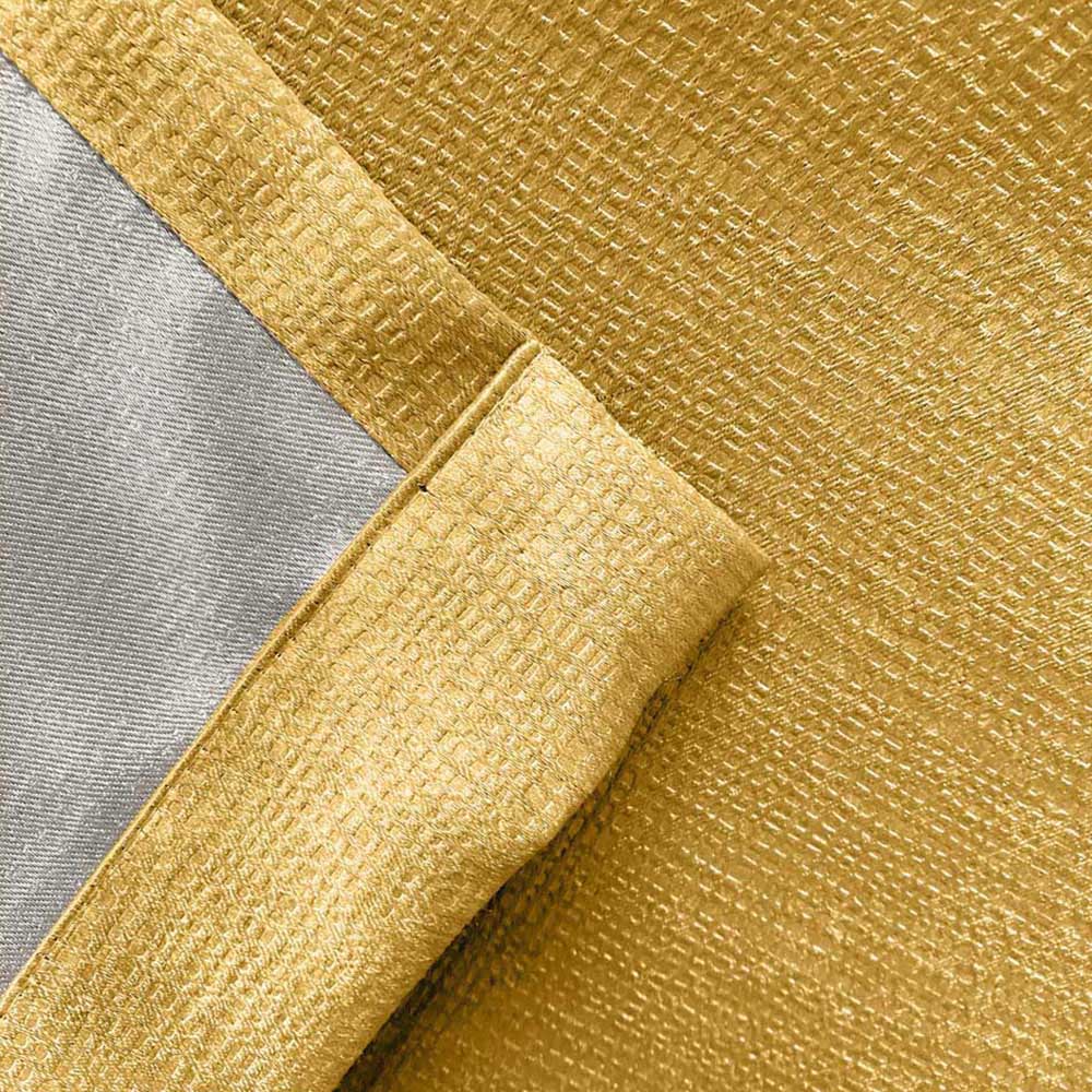 Enhanced Living Matrix Ochre Thermal Pencil Pleat Readymade Curtains 117 x 183cm Image 4