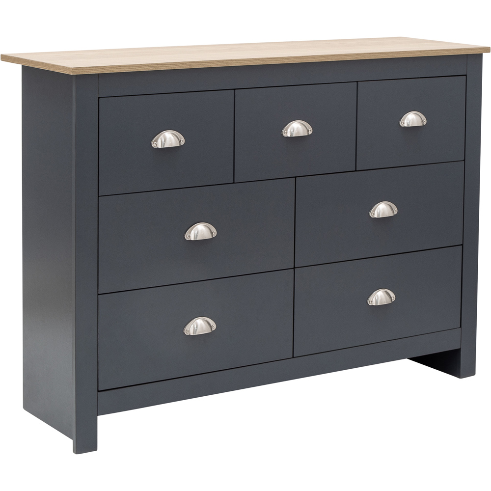 GFW Lancaster 7 Drawer Slate Blue Merchants Chest of Drawers Image 3