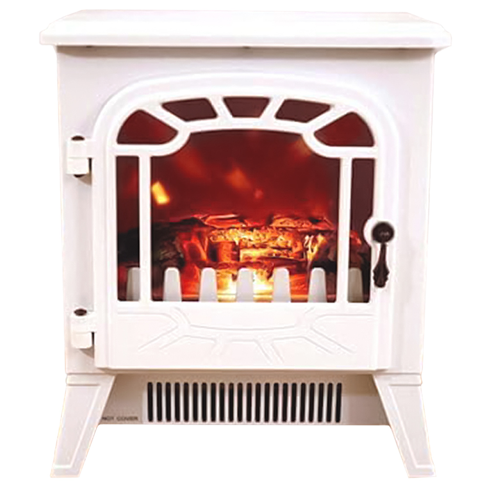 Marco Paul Wood Burning White Electric Fireplace Accessory Image 1