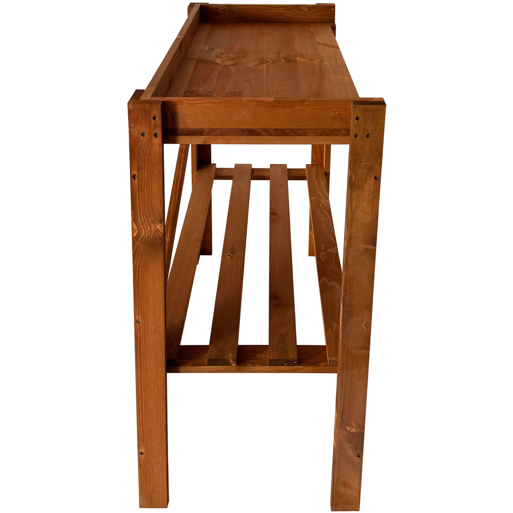 Core Products 2 Shelf Wax Treated Finish Solid Pine Outdoor Potting Table Image 5