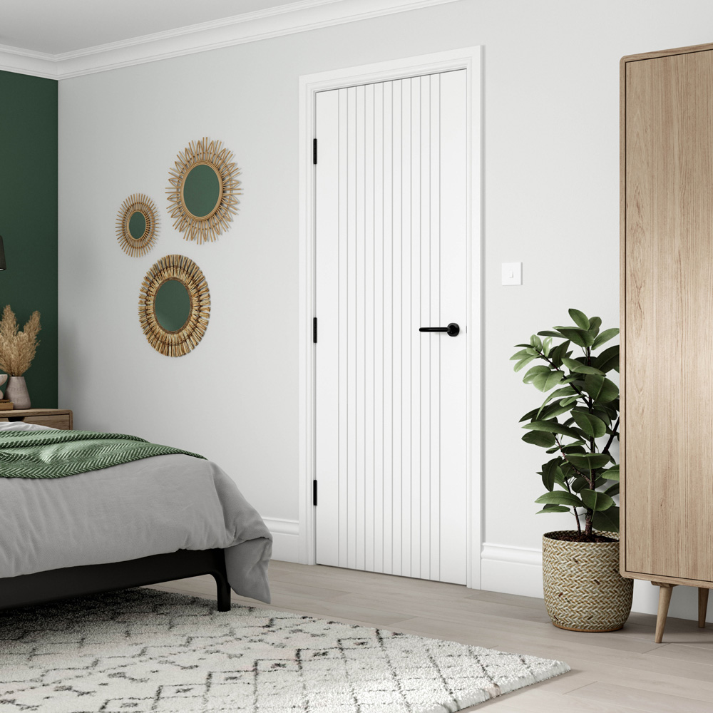 JB Kind Aria White Primed Internal Door 1981 x 762mm Image 2