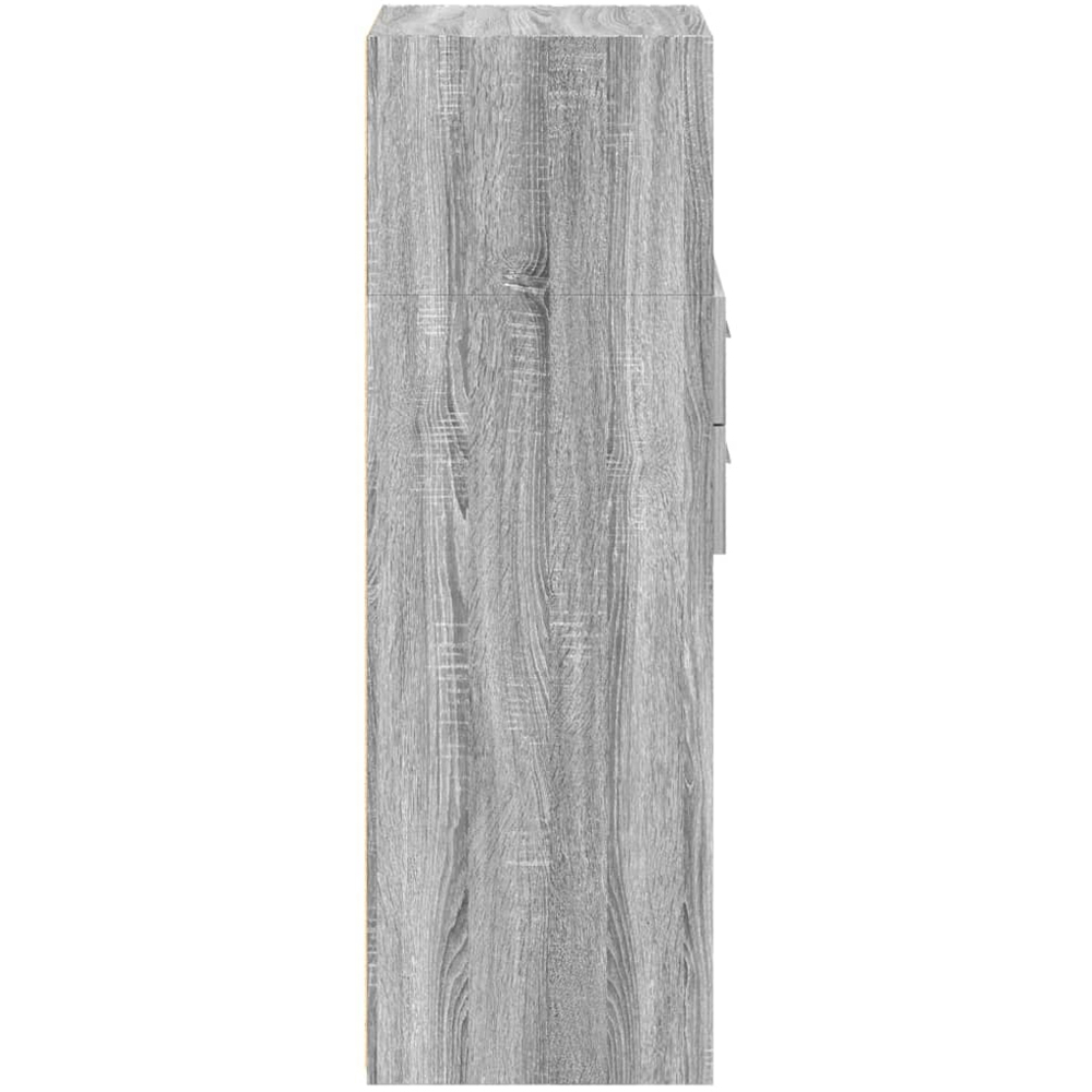 vidaXL 2 Drawer 3 Shelf Grey Sonoma Highboard Image 5