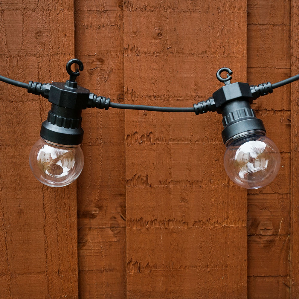 ValueLights 10 Bulb Black Festoon Warm White LED Garden String Light Image 4