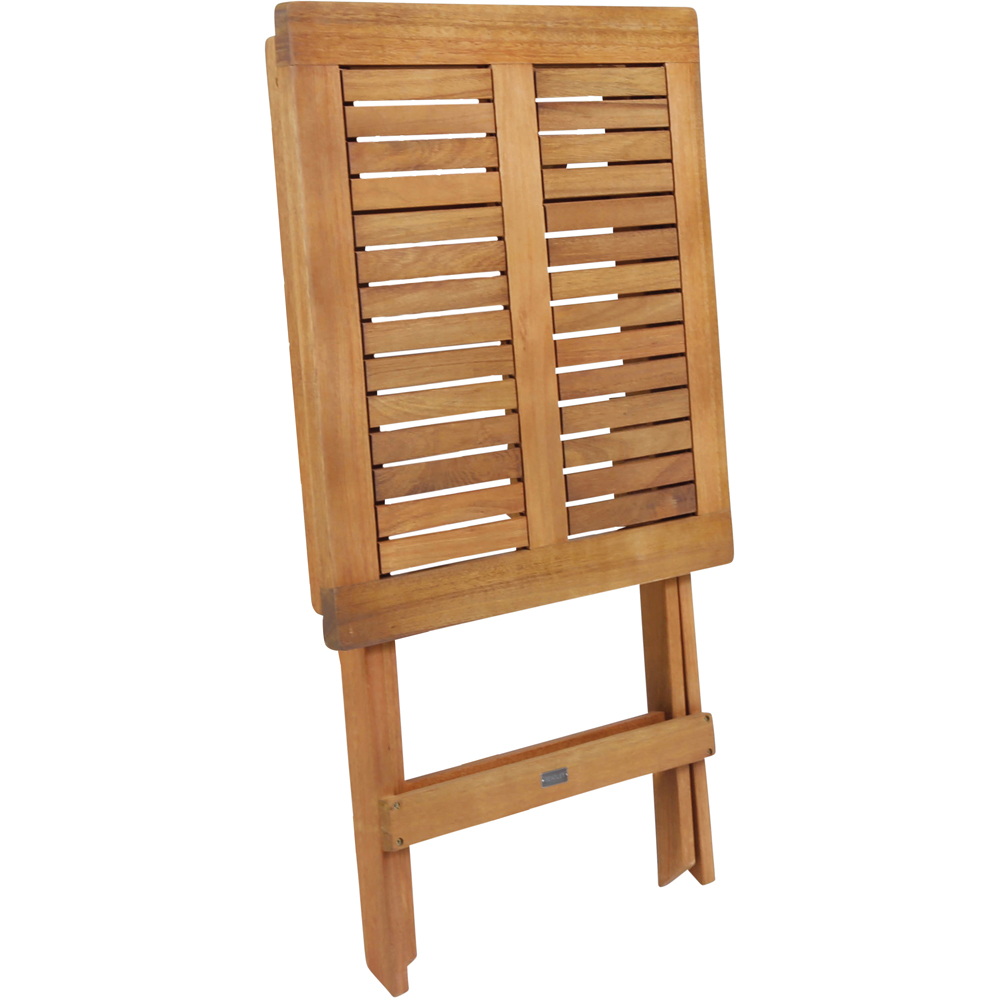 Charles Bentley Eucalyptus 2 Seater Square Folding Bistro Table Image 4