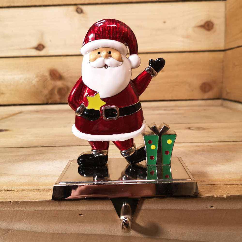 Samuel Alexander Santa and Festive Christmas Stocking Hanger Image 2
