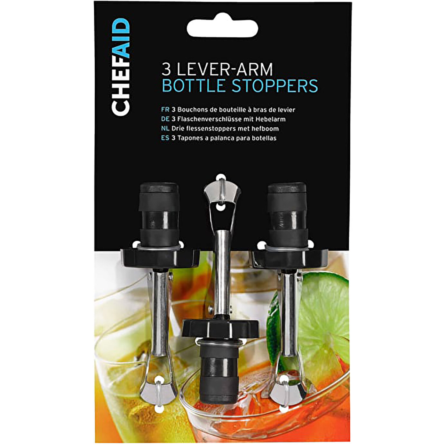 Pack Of 3 Chef Aid Bottle Stoppers Image 1