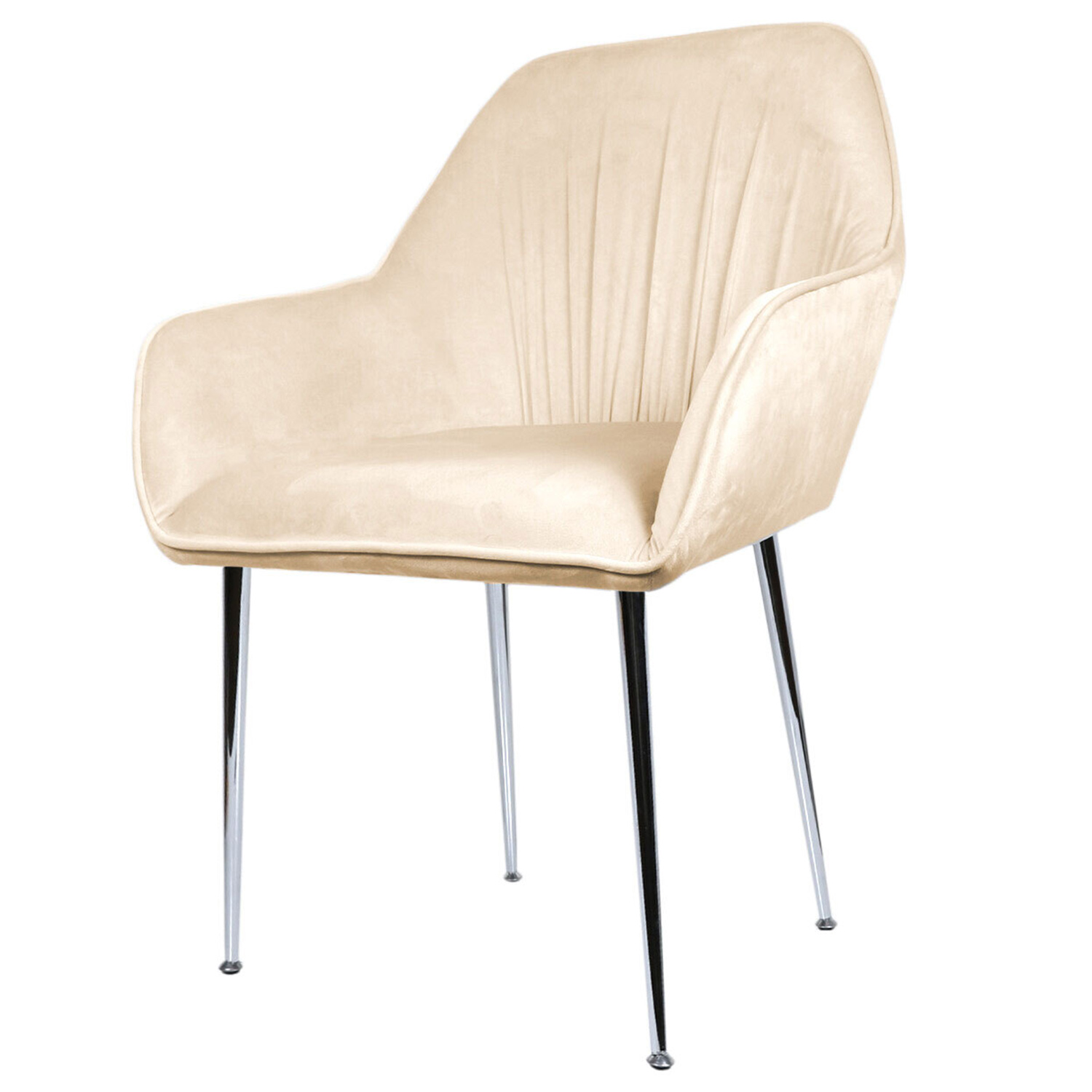 Alexis Cream Pleated Dining Chair Image 3