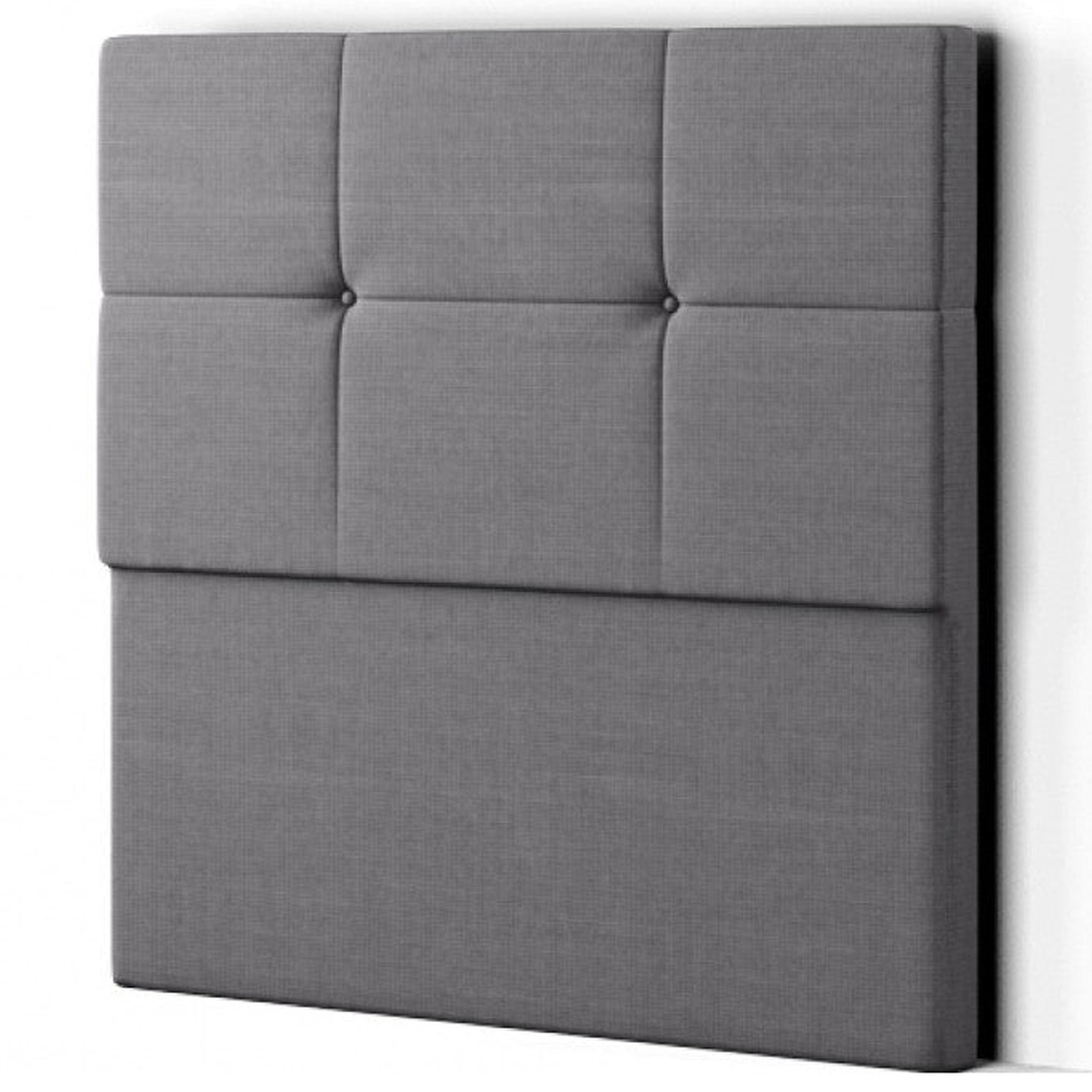 Eleganza Jacob Super King Size Grey Linen Floor Standing Headboard Image 2