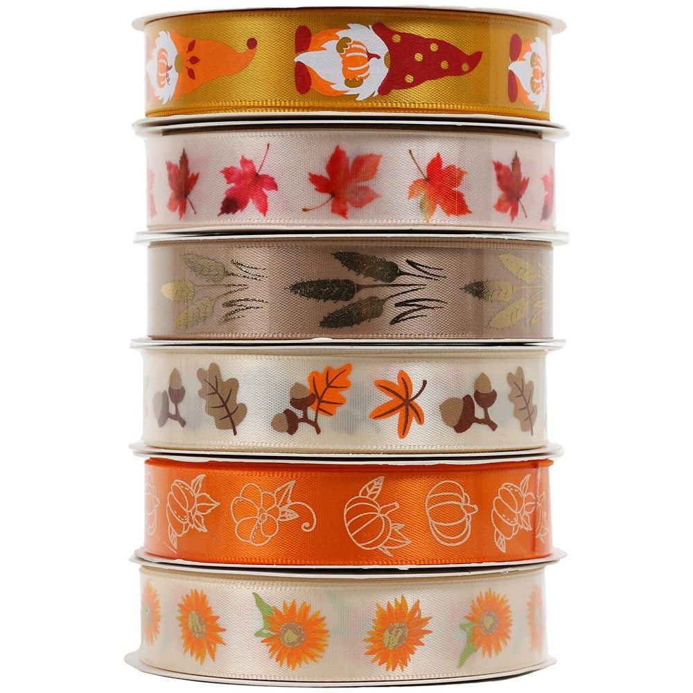 The Fall Collection Thin Autumn Design Ribbon Image