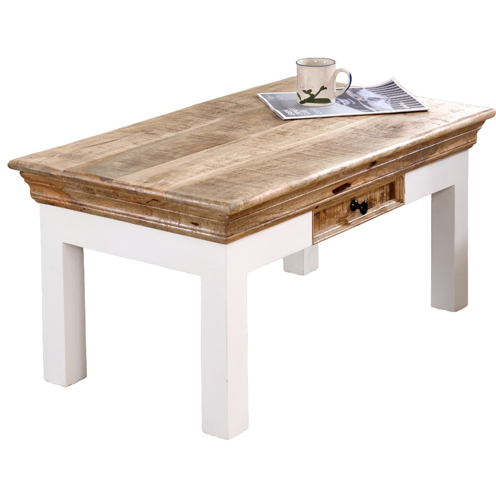 Brooklyn Alfie Single Drawer Solid Mango Wood Coffee Table Image 2