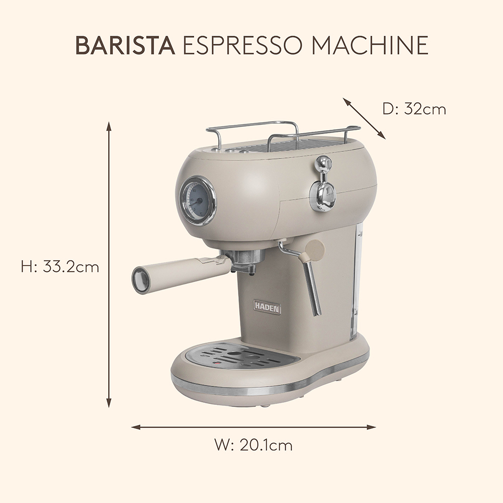 Haden Barista Pro 215789 15 Bar Putty Espresso Machine Image 9