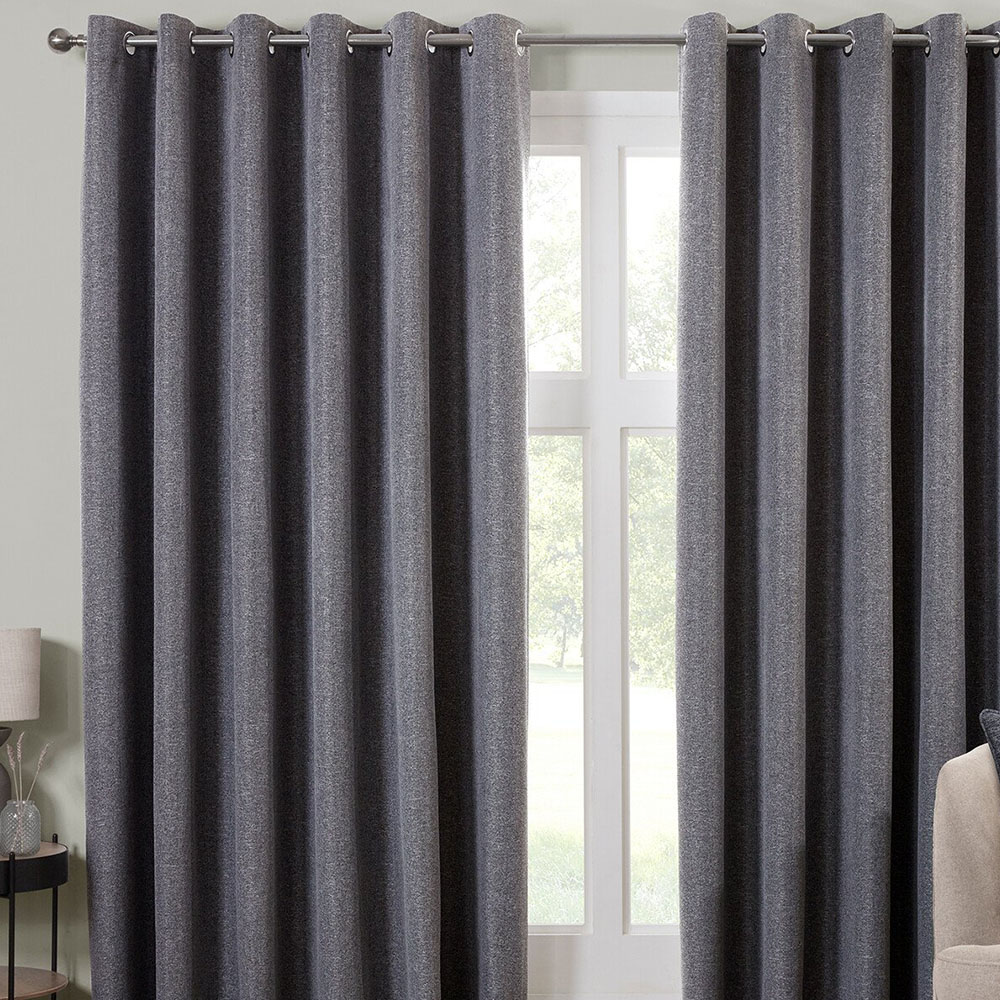 Dusk Eyelet Curtain Charcoal 229cm Image 5