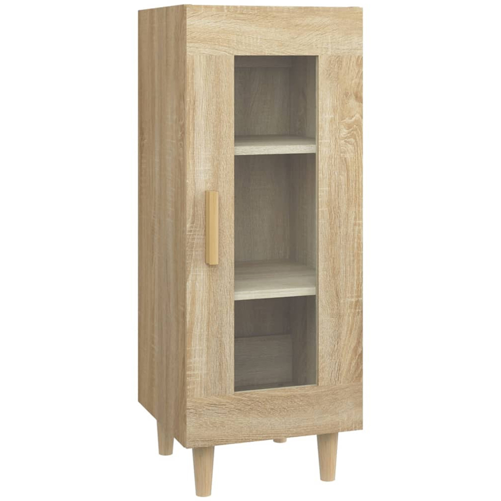vidaXL Single Glass Door Sonoma Oak Sideboard Image 2