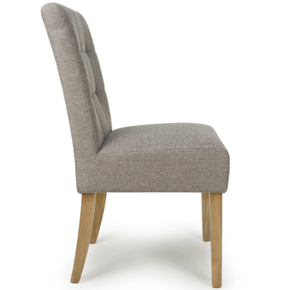 Portland Harlow Mocha Weave Walnut Legs Waffle Back Dining Chair Image 3