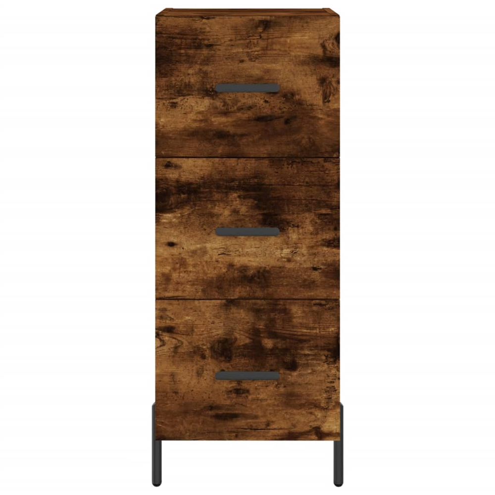 vidaXL 3 Drawer Smoked Oak Sideboard Image 6