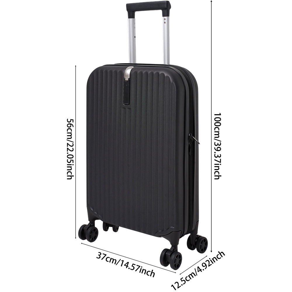 H&O Direct 20 inch Black Expandable Folding Luggage Suitcase Image 6