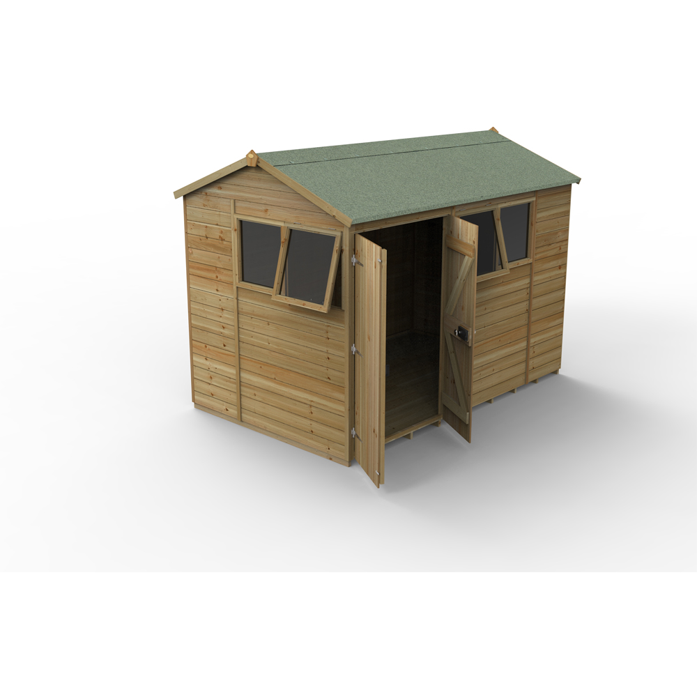 Forest Garden Timberdale 10 x 6ft 2 Opening Tongue and Groove Reverse Apex Garden Shed Image 3