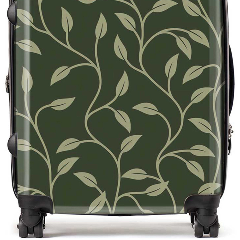 Warren Reed Designer Large Green Shrub with Leaves Suitcase Image 2