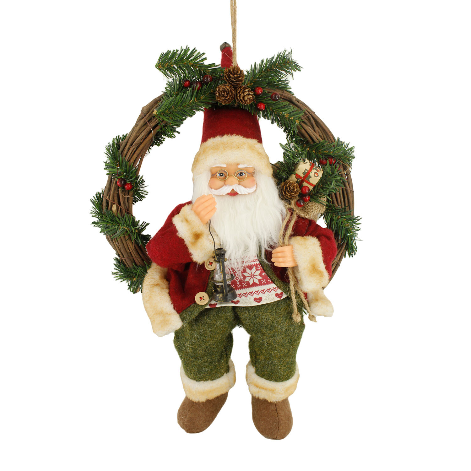 A Christmas Tale Santa Sitting On Wreath Image