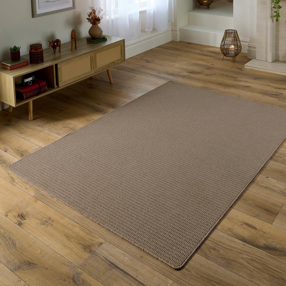 My Mat Mink Sculptured Waffle Texture Washable Rug 140 x 200cm Image 2