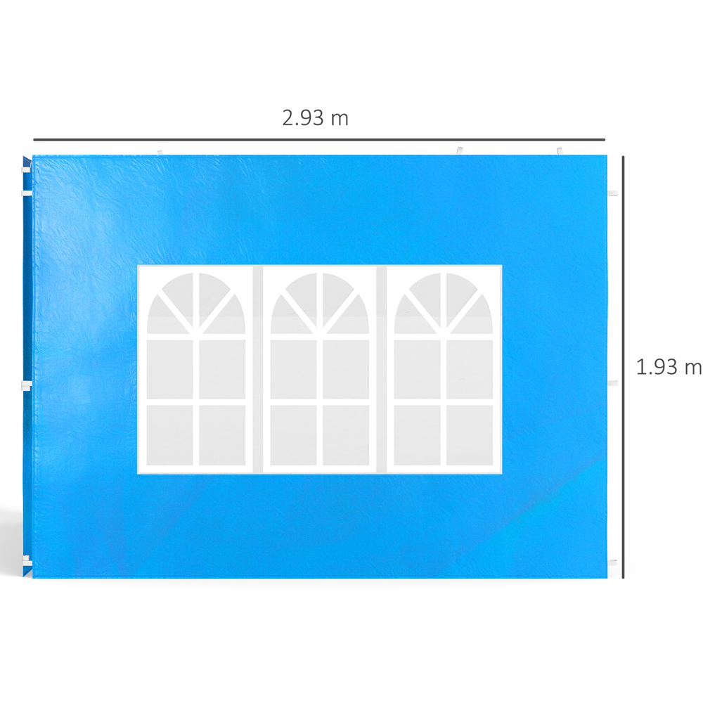 Outsunny Blue Gazebo Side Panel 2 Pack Image 7