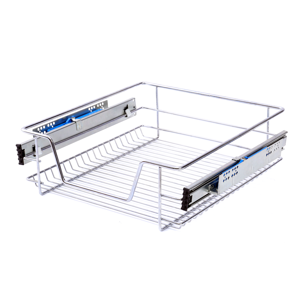 Living and Home Metal Sliding Kitchen Basket Cabinet Image 3