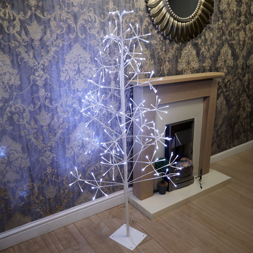Shatchi Cool White LED Pre-Lit Twig Artificial Christmas Tree 3ft Image 2