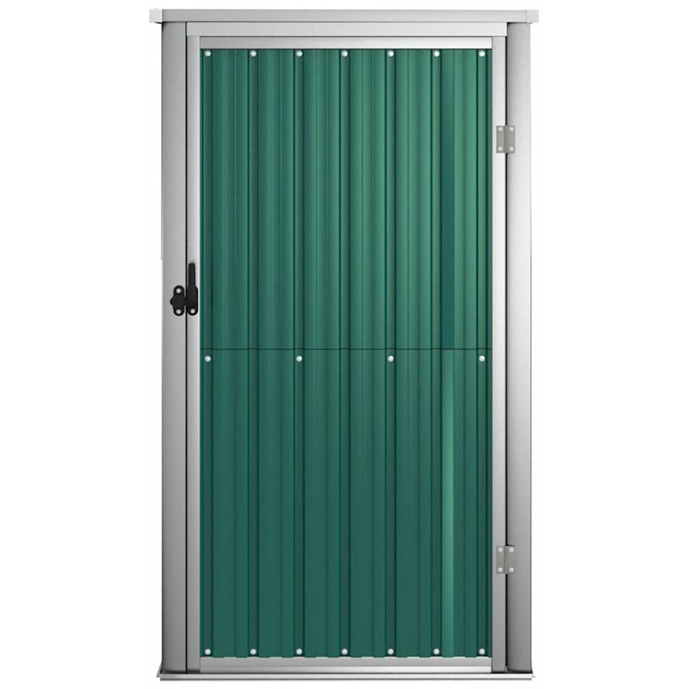 vidaXL 2.9 x 2.9ft Green Galvanised Steel Pent Garden Tool Shed Image 3
