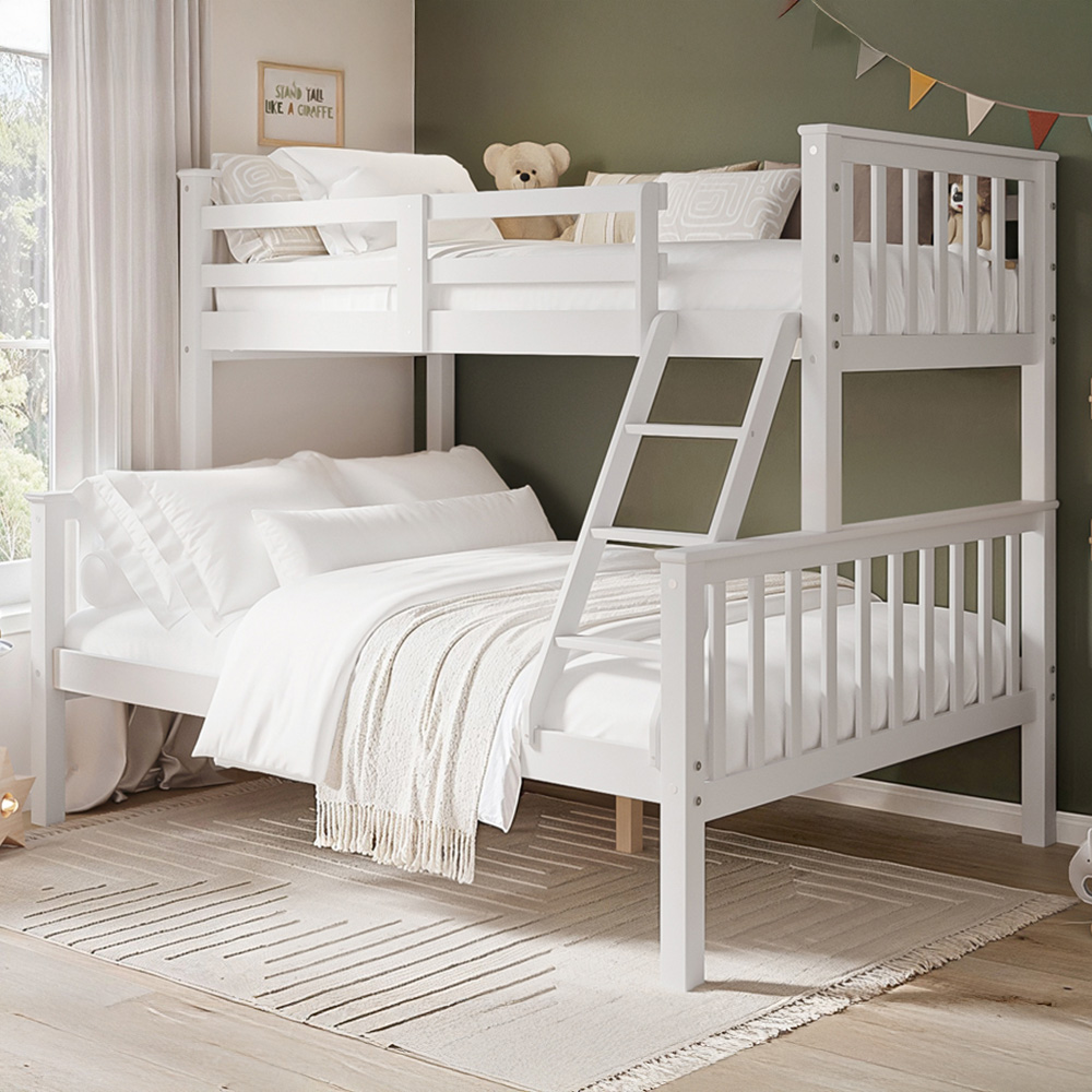 Flair Casey White Detachable Triple Bunk Bed Image 1