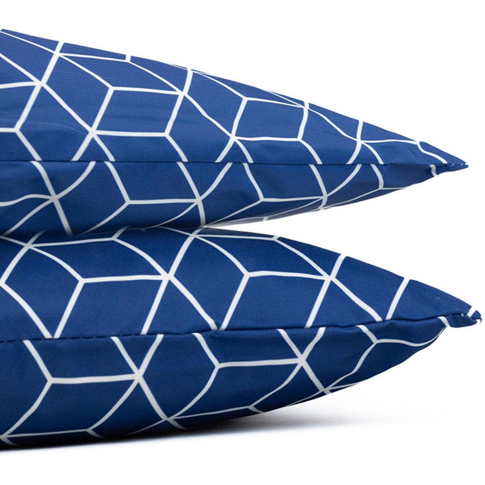 Streetwize Blue Cube Outdoor Scatter Cushion 4 Pack Image 4