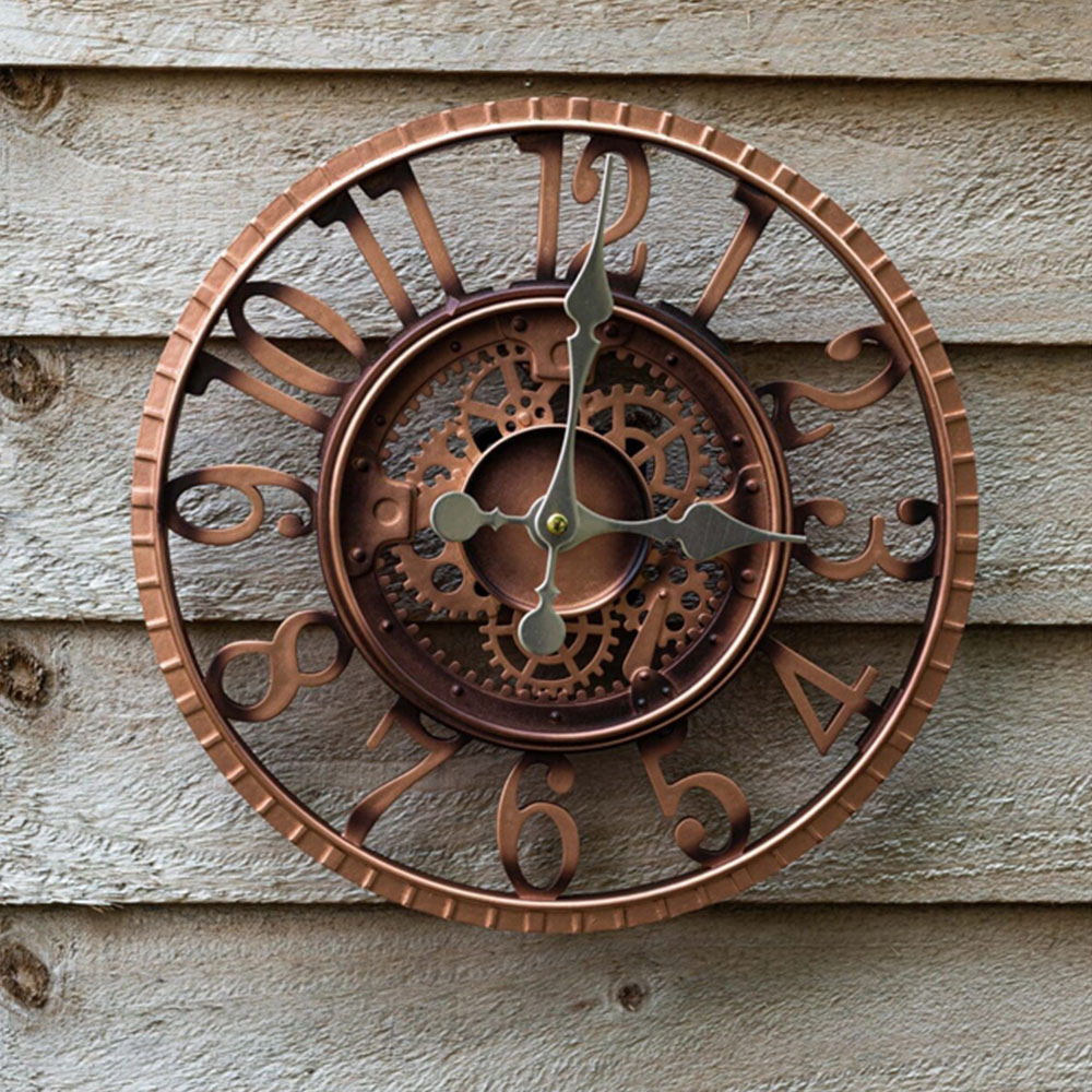 Marco Paul 12 Inch Bronze Arabic Open Face Clock Image 8