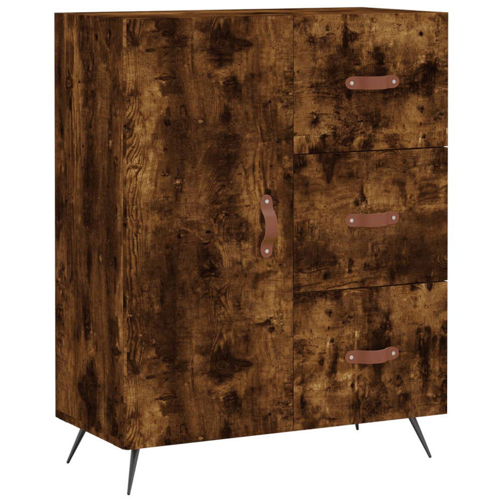vidaXL 3 Door 3 Drawer Smoked Oak Highboard Image 7