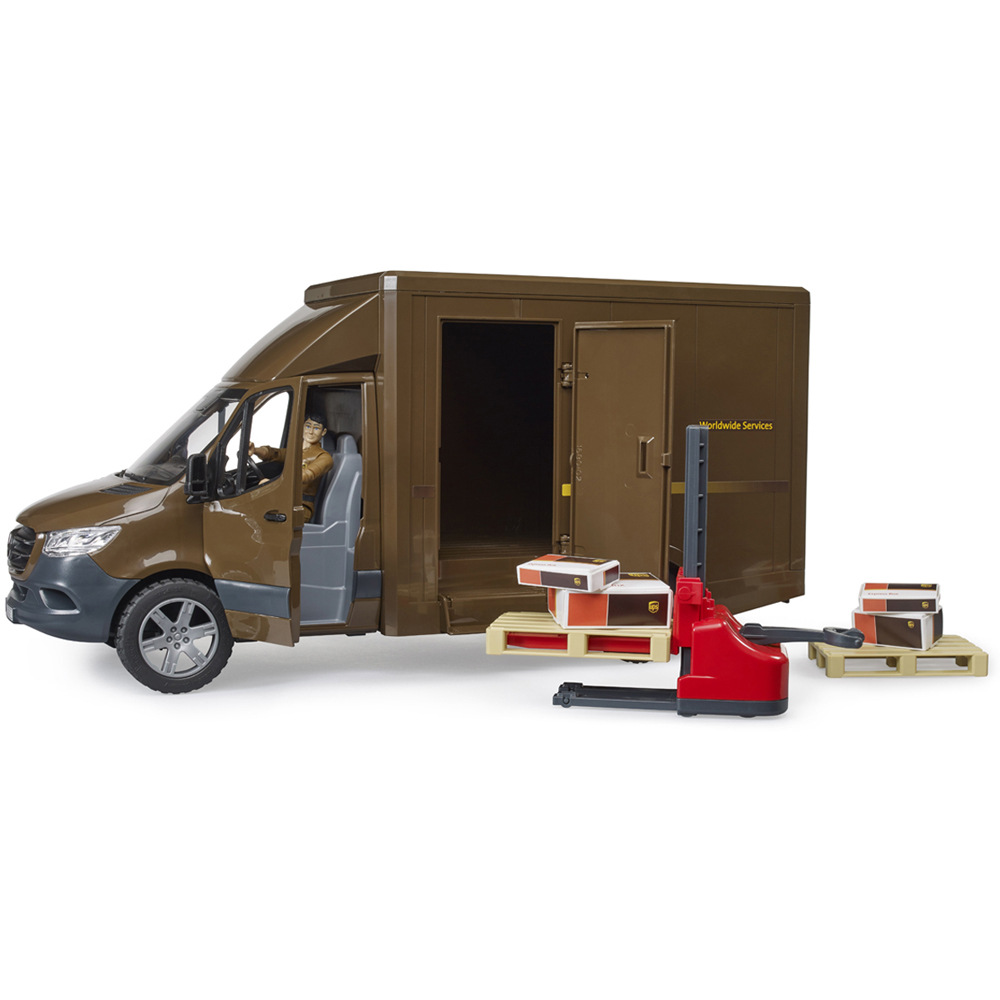 Bruder Kids MB Sprinter UPS with Driver and Accessories Playset Model Image 8