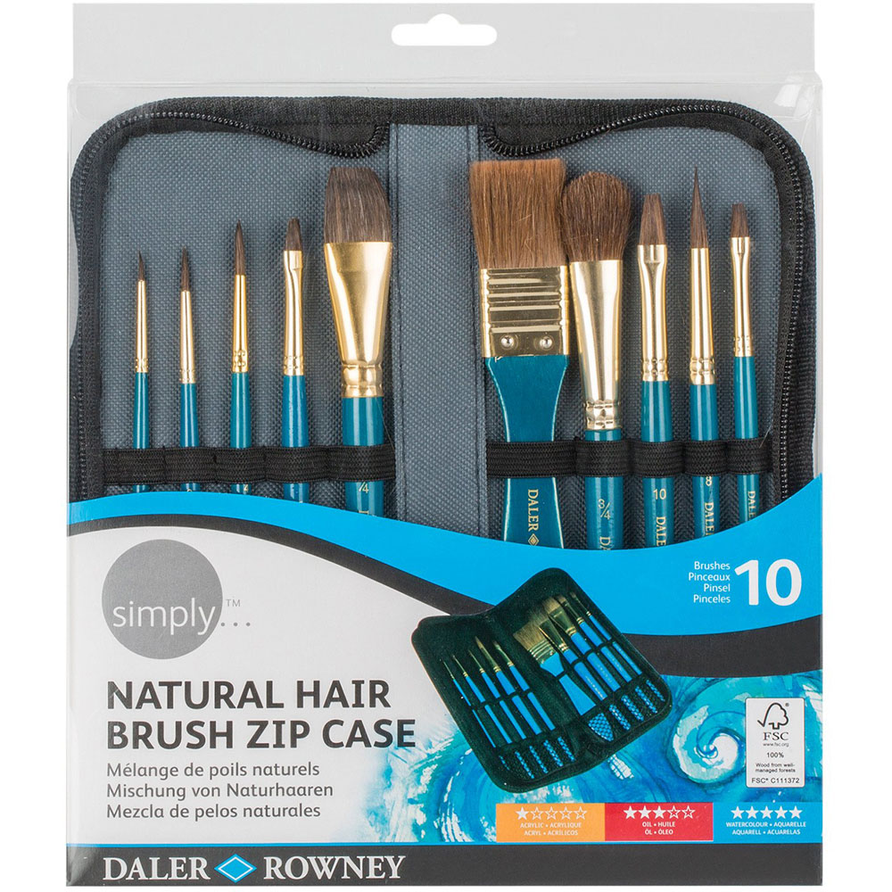 Daler-Rowney Simply Water Colour Brush Zip Case Image 1