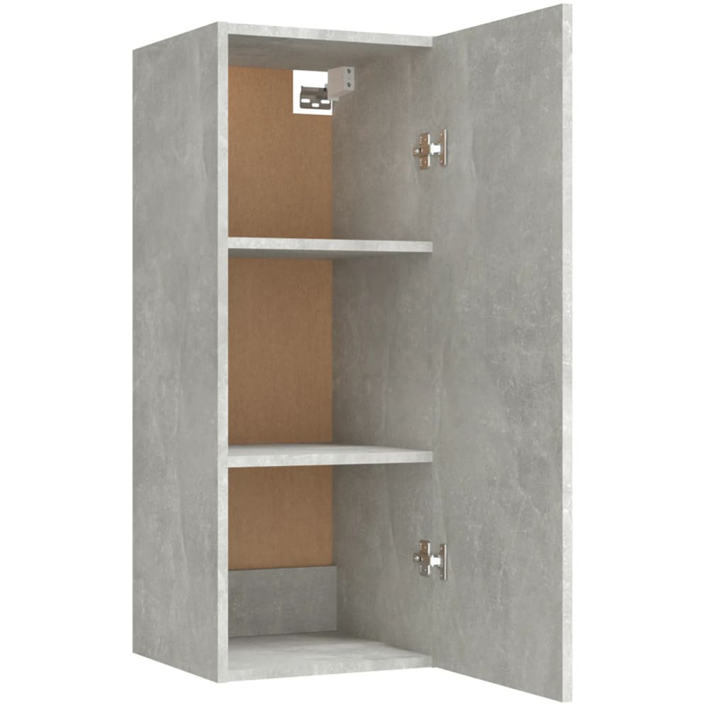 vidaXL Single Door Concrete Grey Wall Cabinet with Gold Handle Image 6