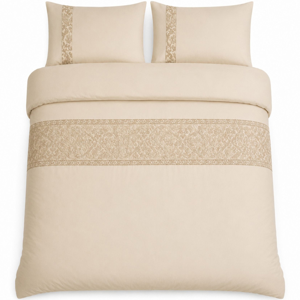 Smart Living Double Natural Venice Duvet Cover Set Image 2