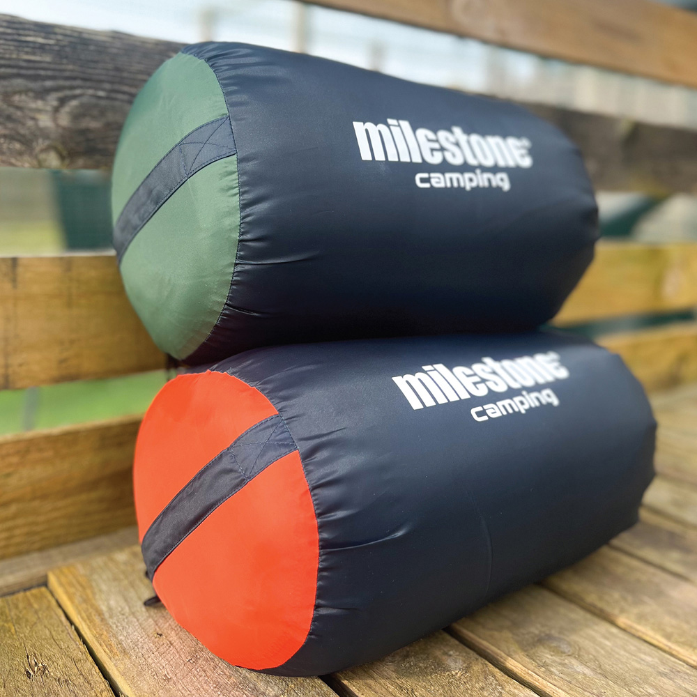 Milestone Camping 250 Hooded Evergreen Envelope Sleeping Bag Image 2