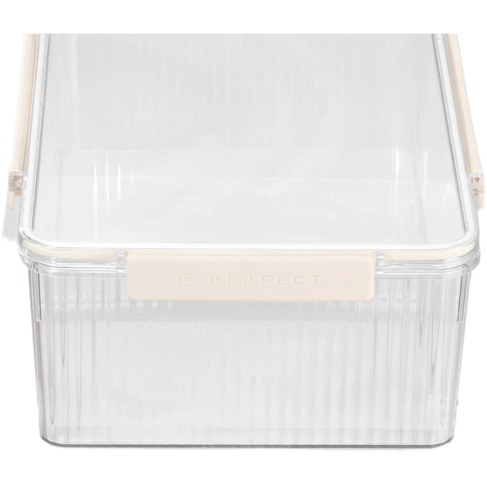 Living and Home Cream and Clear PET Storage Box with Lid Image 4
