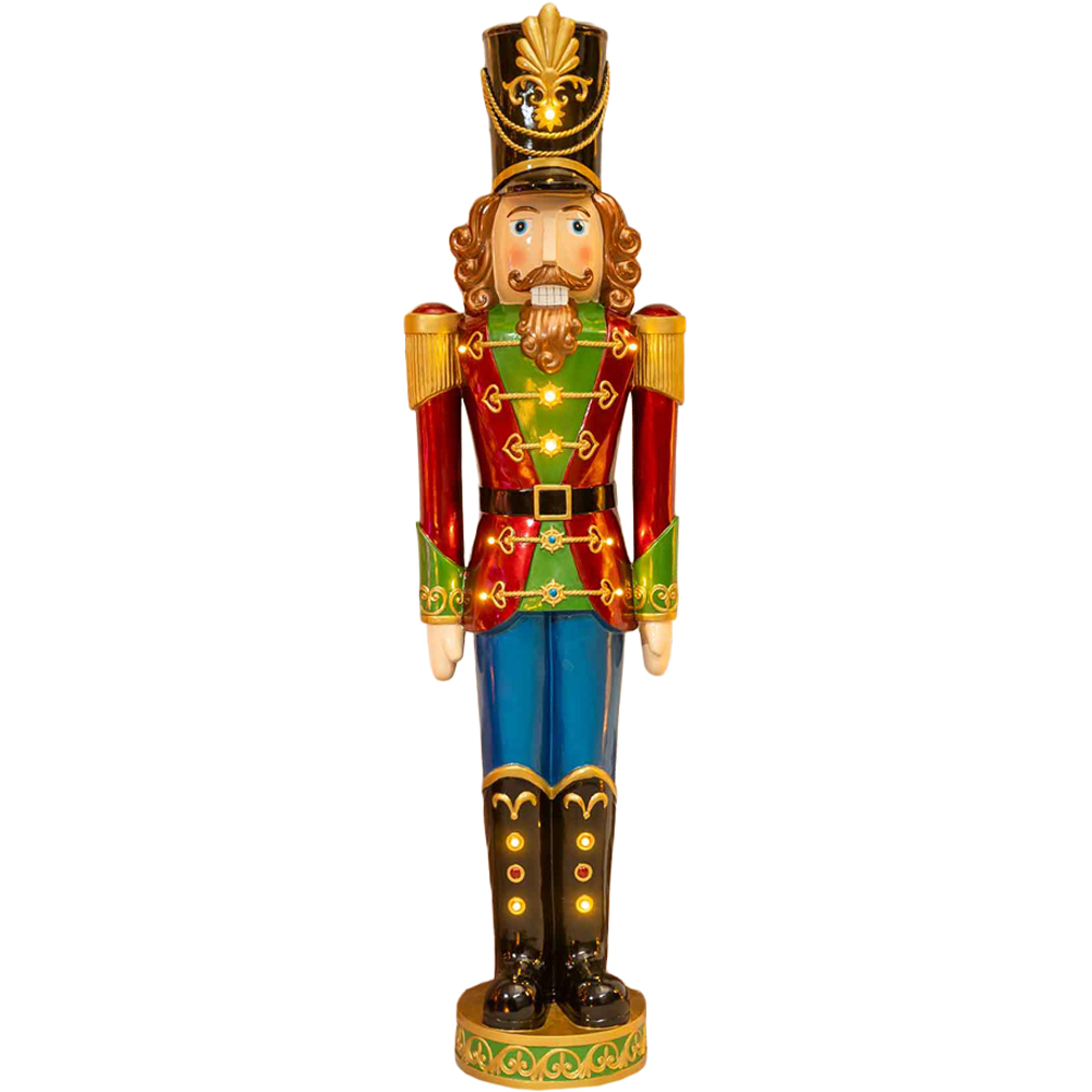 The Christmas Centre Multicolour LED Lights Traditional Nutcracker Soldier 5.5ft Image 1