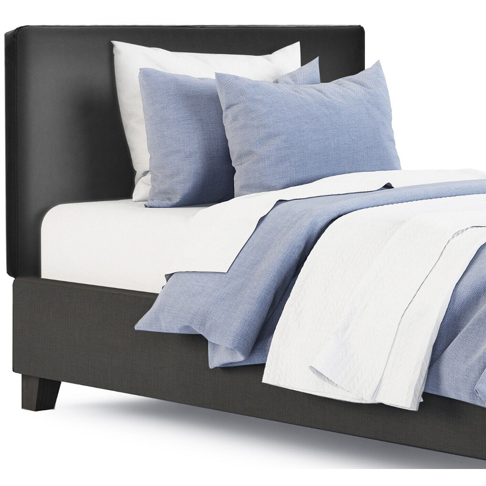 Costway Black Sponge Padded Upholstered Wall Mounted Headboard Wilko