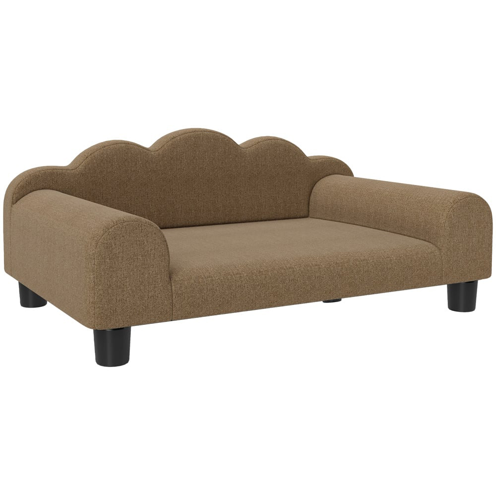 PawHut Brown Small Pet Sofa Bed with Backrest and Armrest Image 1
