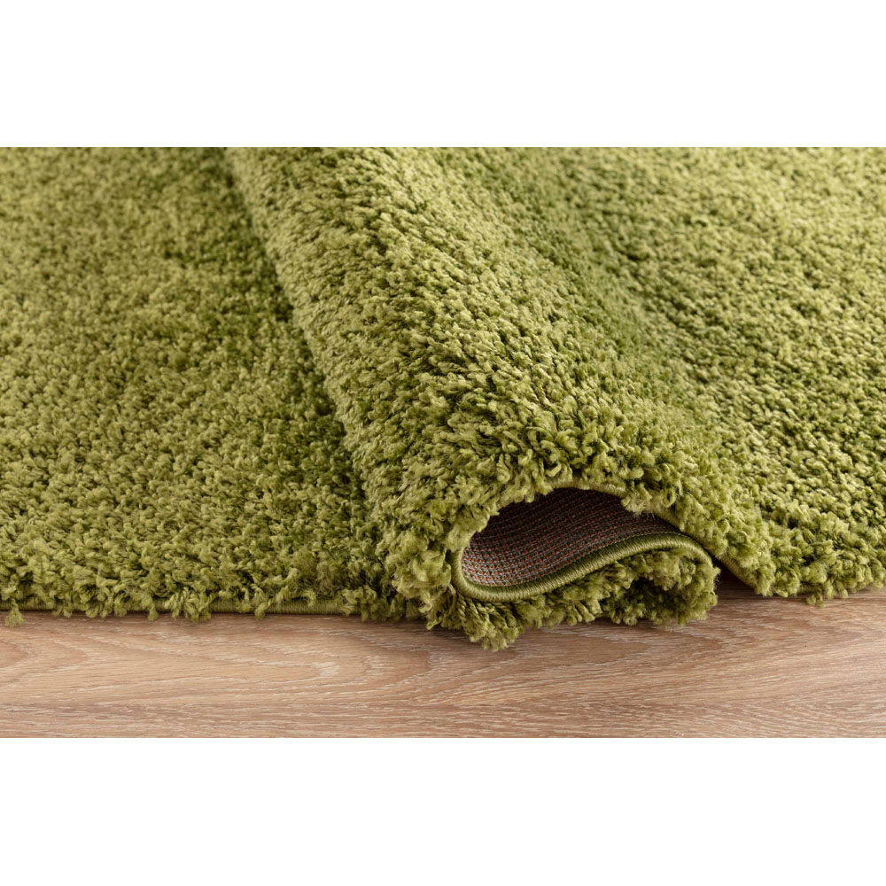 Desire Rugs Oxford Green Plain Shaggy Rug 60 x 110cm Image 3