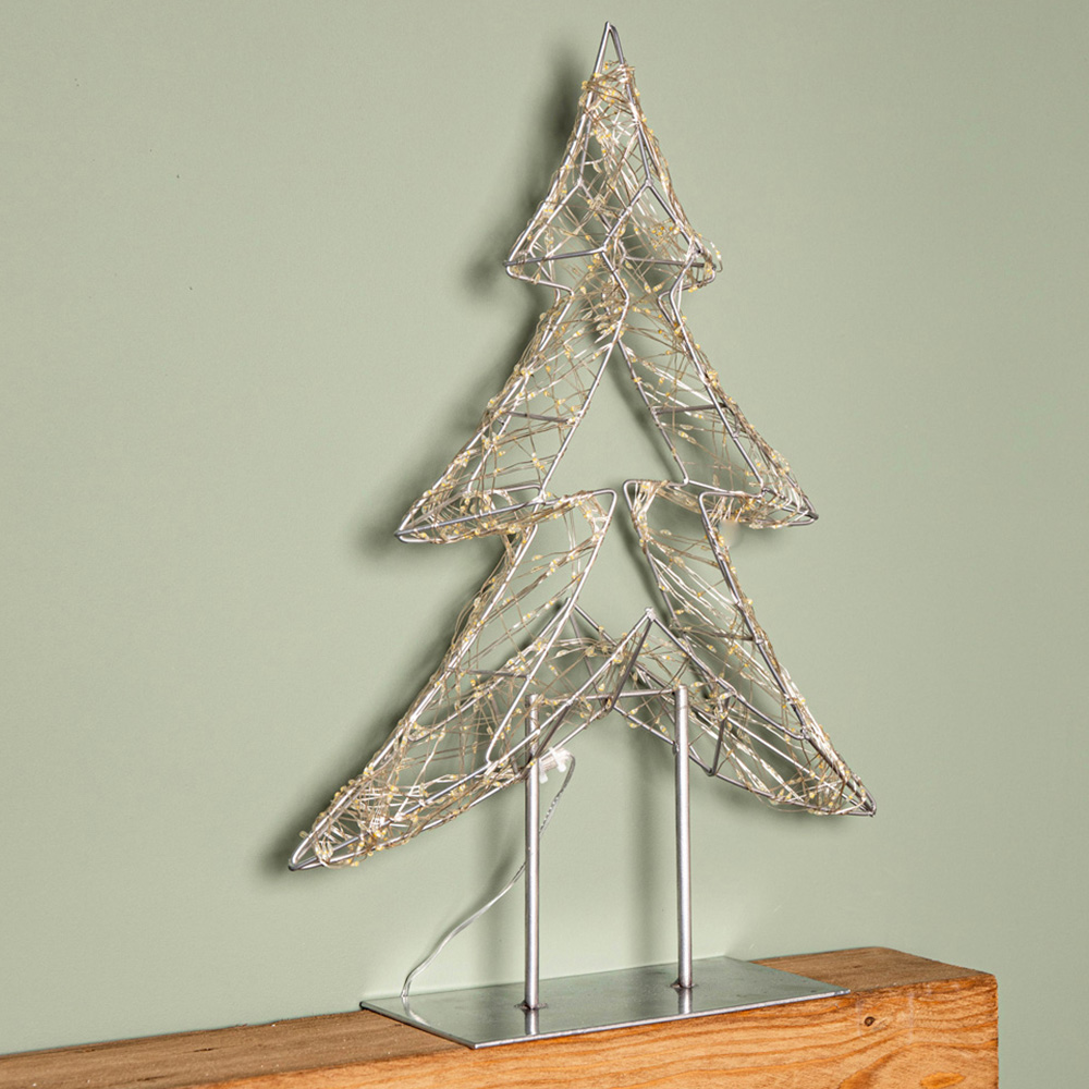 Samuel Alexander Warm White LED Dewdrop Christmas Tree on Metal Stand 1.5ft Image 5