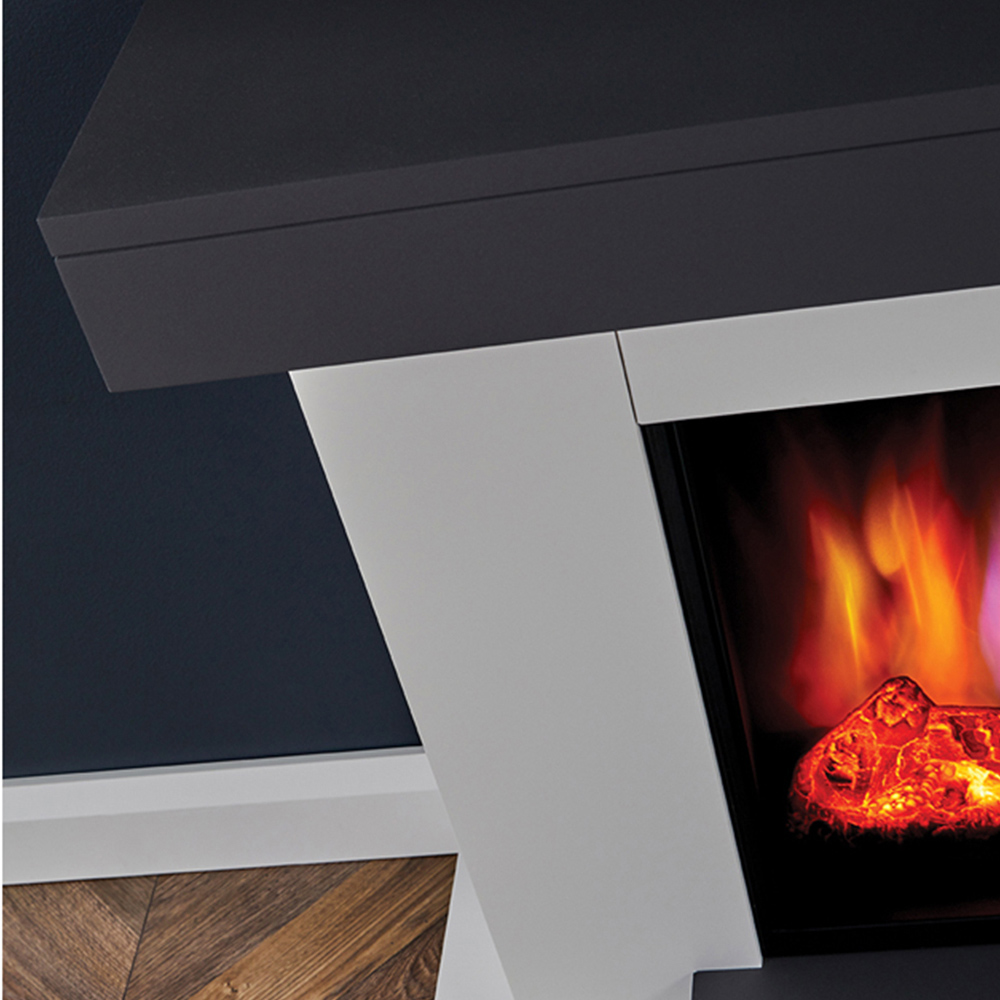 Suncrest Colorado White and Grey Textured Electric Suite Image 4