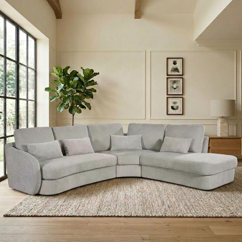 Mabel Corner Sofa Cream Left-hand Image 1