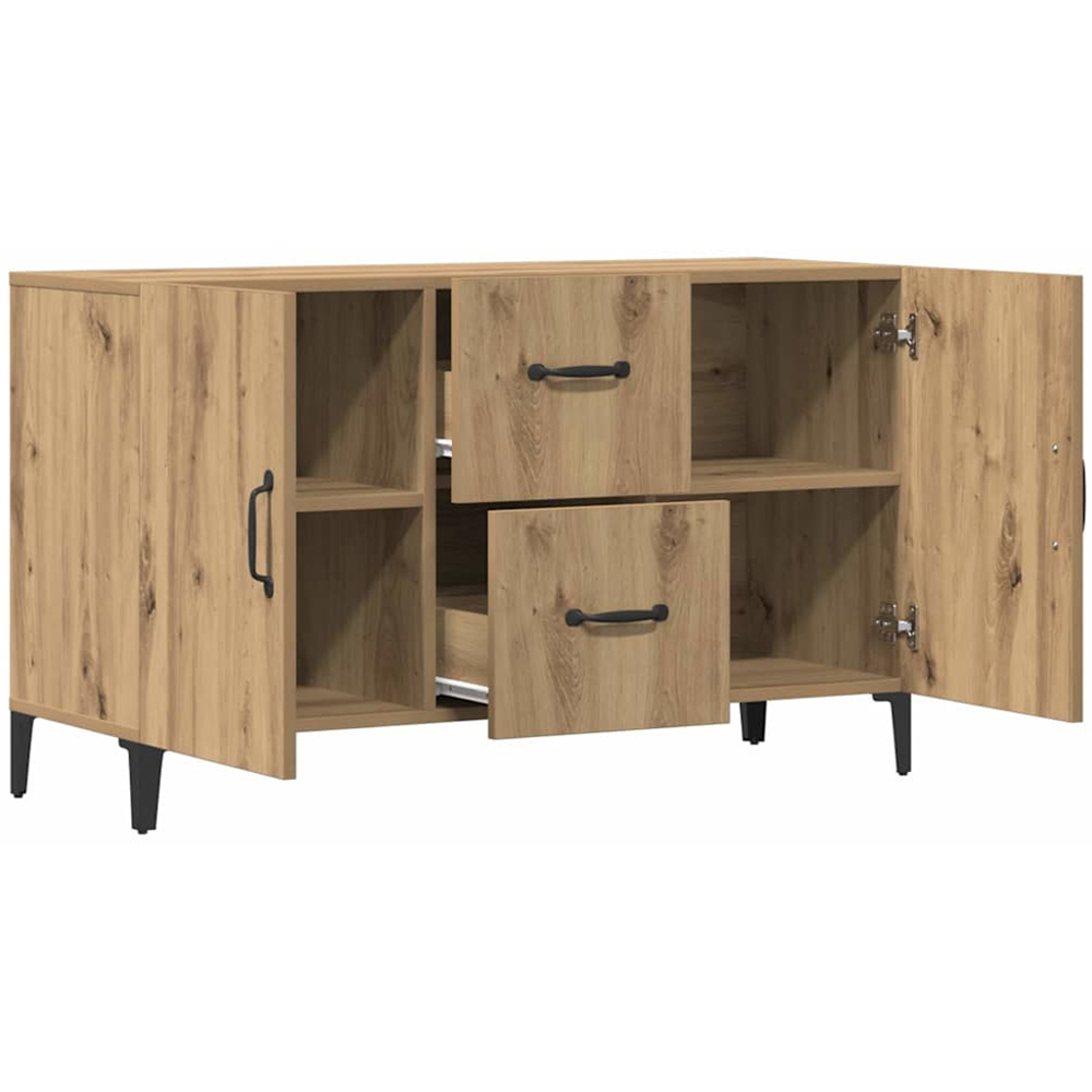 vidaXL 2 Door 2 Drawer Artisan Oak Sideboard Image 4