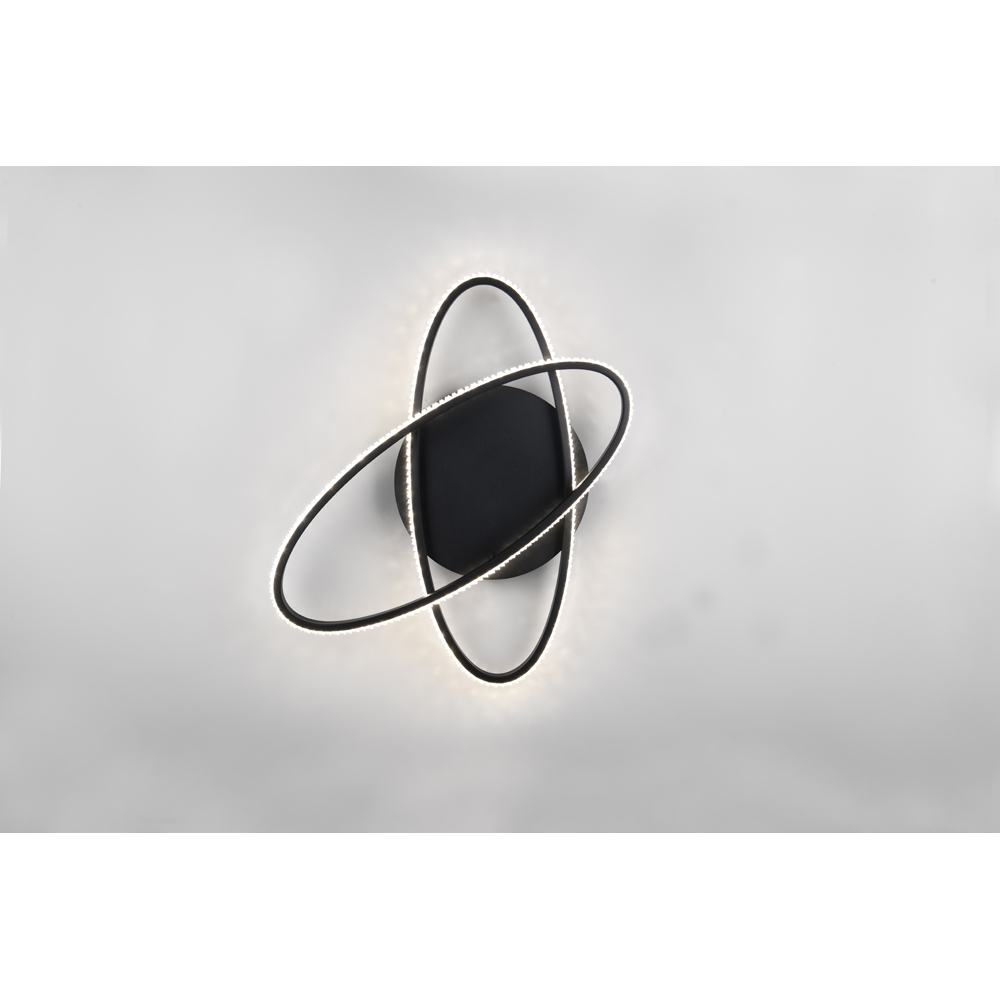 TRIO Lane Matt Black LED Ceiling Light Image 5