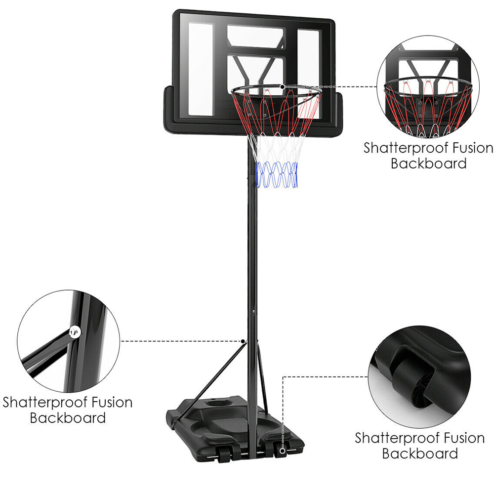 Costway Adjustable Basketball Stand with Wheels Image 6