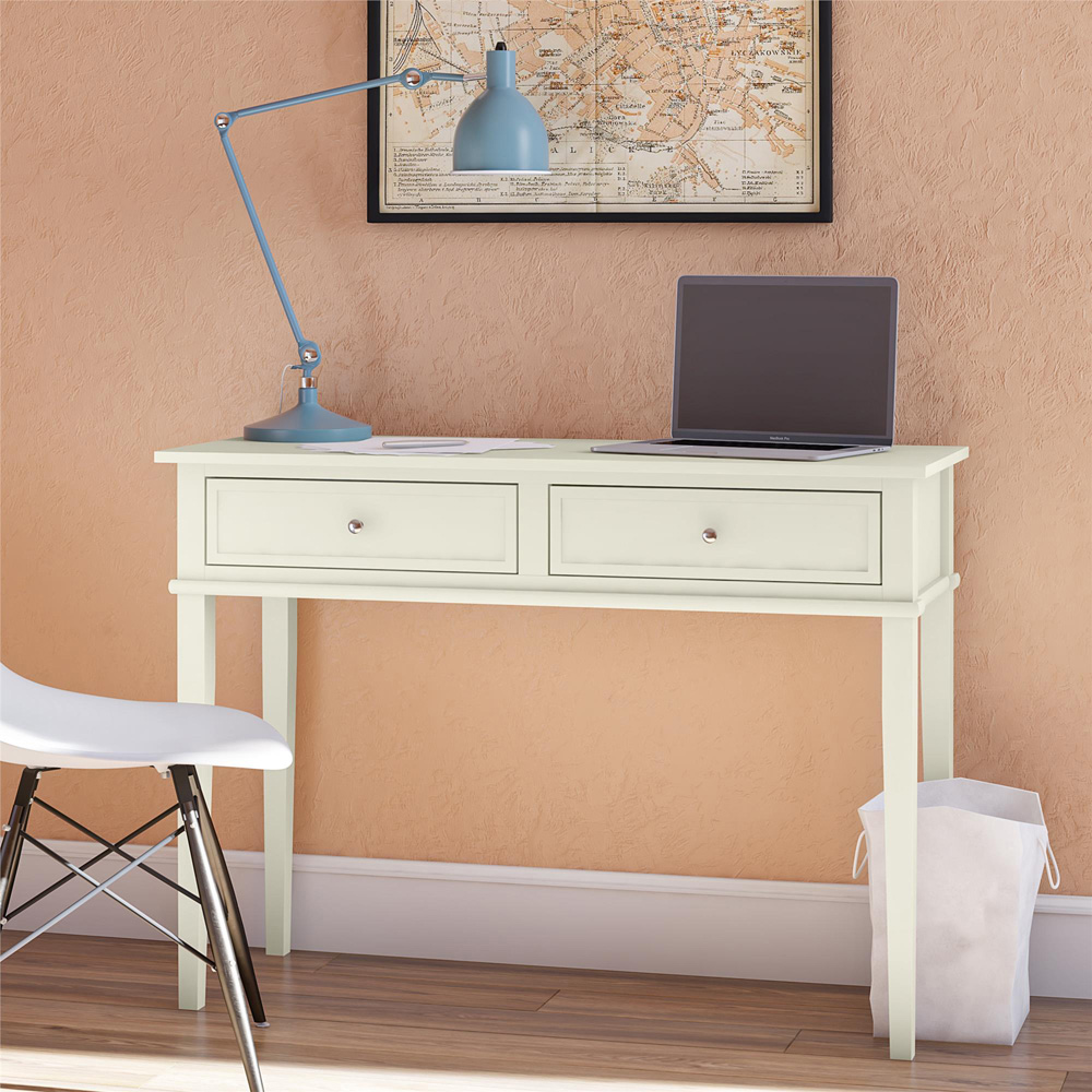 Dorel Franklin 2 Drawer Writing Desk White Image 8